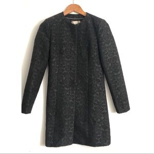 BB Dakota Wool Coat Black Paisley XS